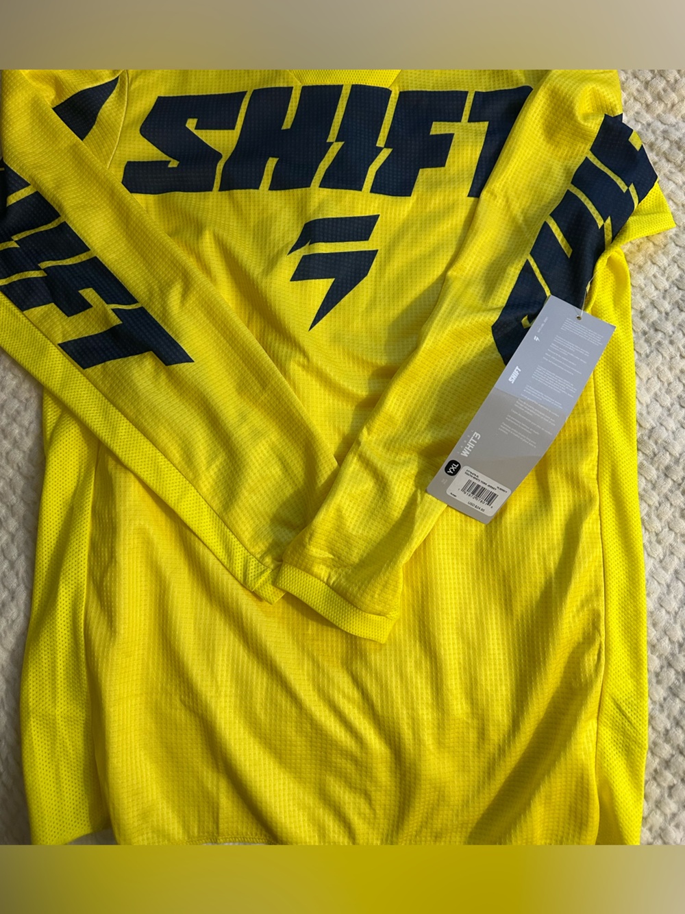 Yellow youth Shift Racing long sleeve